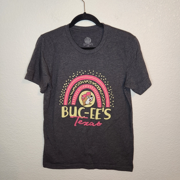 BUC-EE'S Tops - Buc-ee's Texas Pink Logo Soft T Shirt Grey Size Adult M